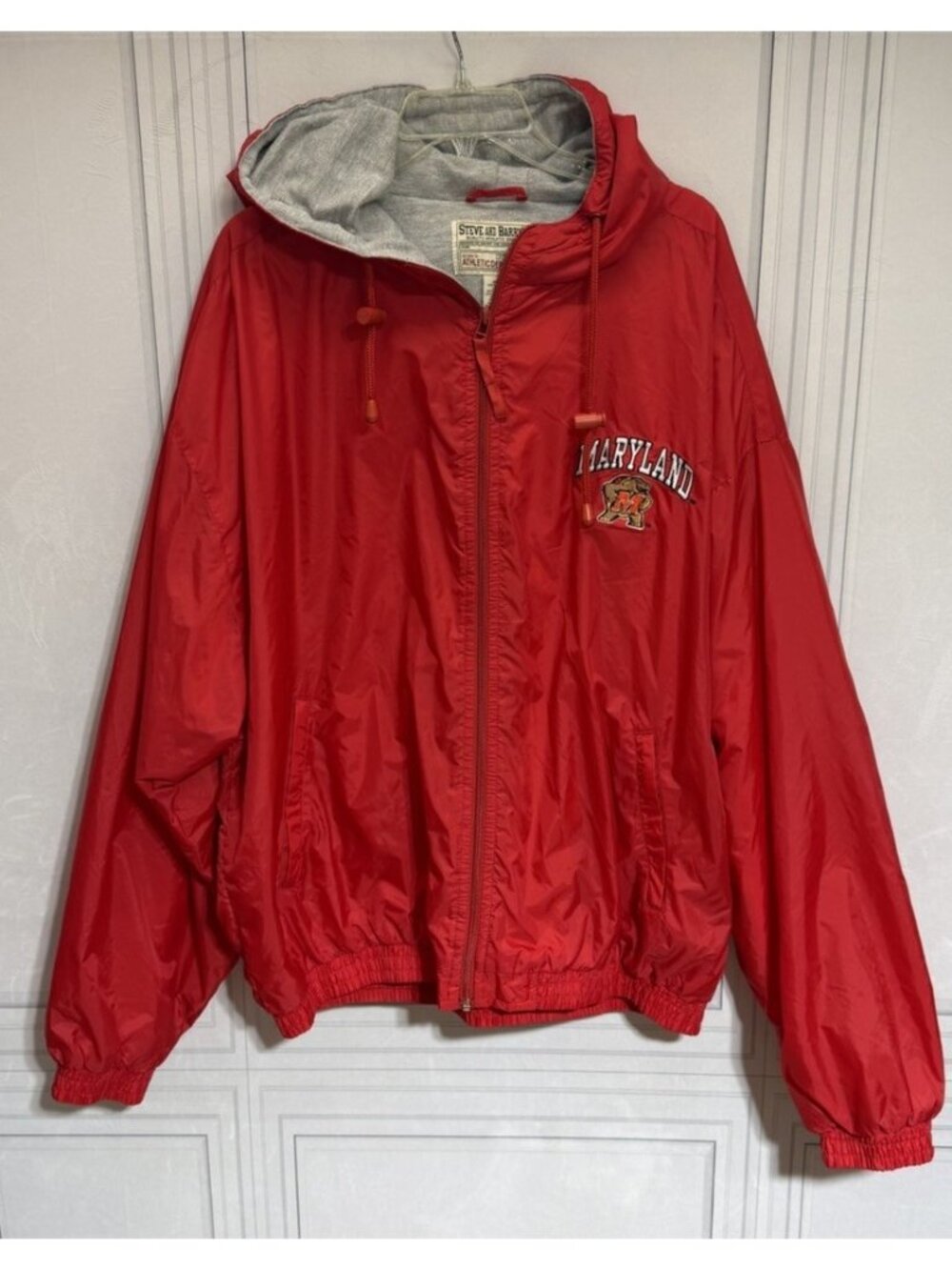 University of Maryland Terrapins Steve & Barry Red Windbreaker Lined Jacket 2XL
